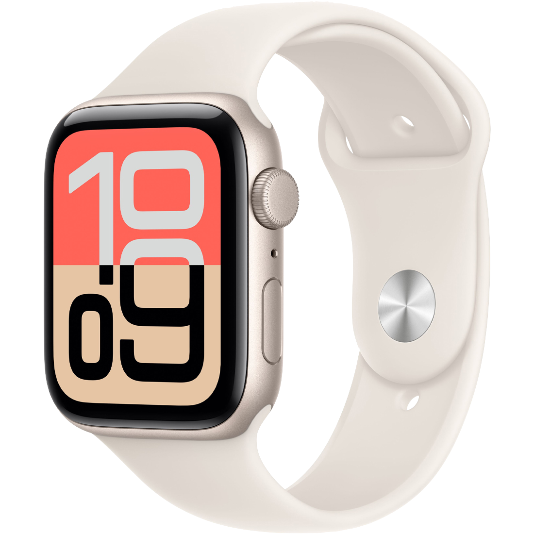 Умные часы Apple Watch SE 3 GPS, 44mm Starlight Aluminum Case with Starlight Sport Band - M/L