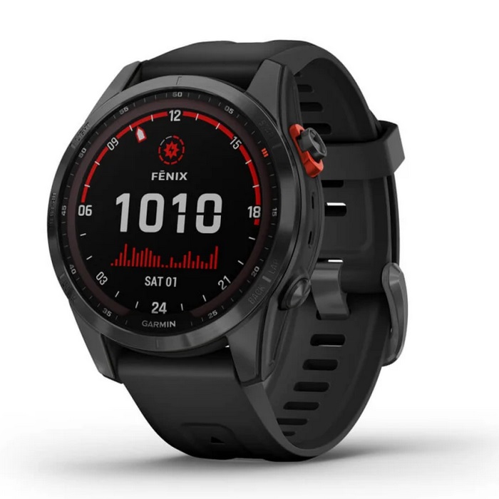 Умные часы Garmin fenix 7S – Solar Edition Slate Gray with Black Band (010-02539-13)