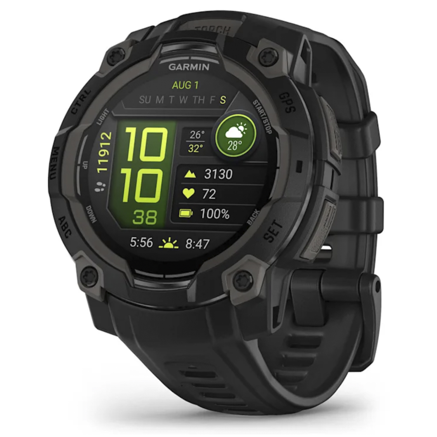 Умные часы Garmin Instinct 3 – 45 mm, AMOLED Black with black band (010-02936-00)