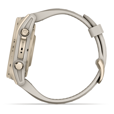 Умные часы Garmin fenix 8 – 43 mm AMOLED Sapphire Soft Gold with fog gray/dark (010-02903-11)