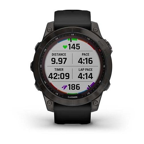 Умные часы Garmin fenix 7 – Sapphire Solar Edition Carbon Grey DLC Titanium with Black Band (010-02540-35)