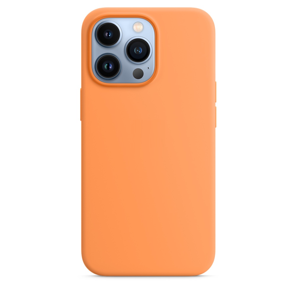 Силиконовый чехол Naturally Silicone Case with MagSafe Marigold для iPhone 13 Pro