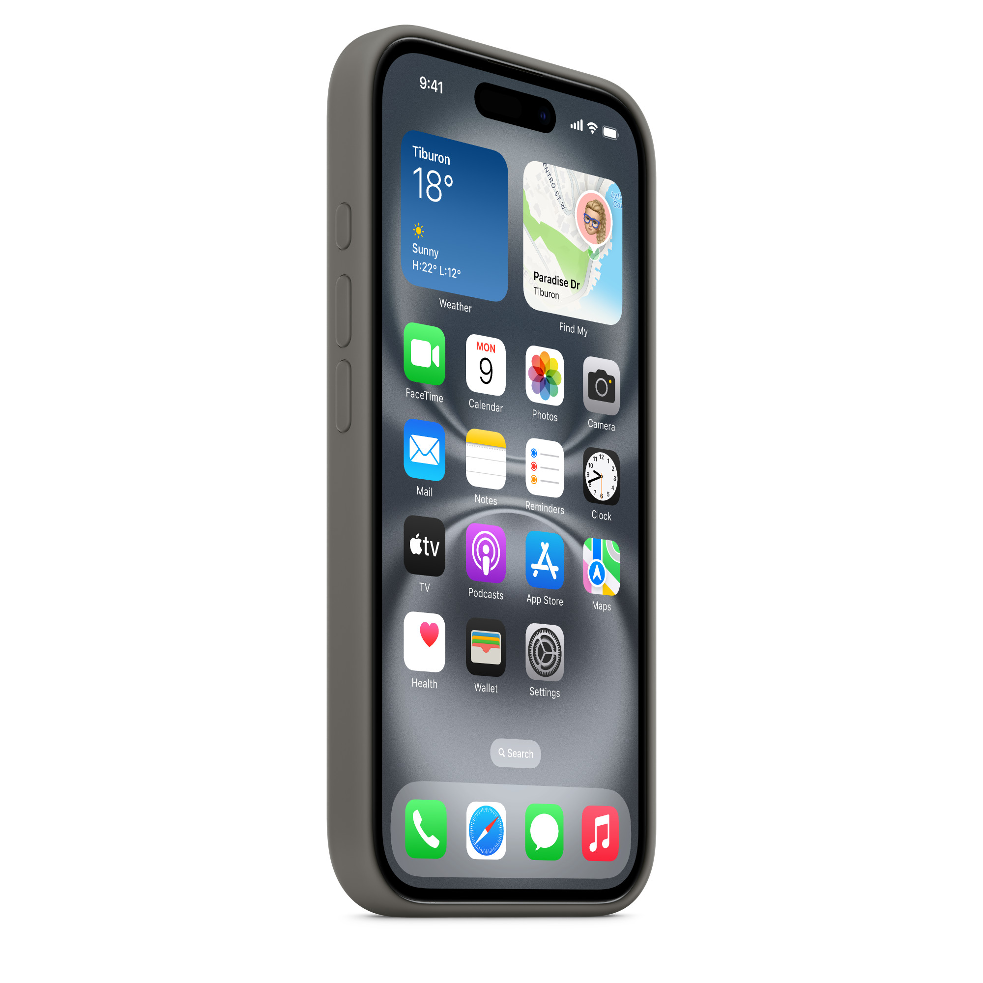 Силиконовый чехол Apple iPhone 16 Silicone Case with MagSafe – Stone Grey (MYY33ZM/A)