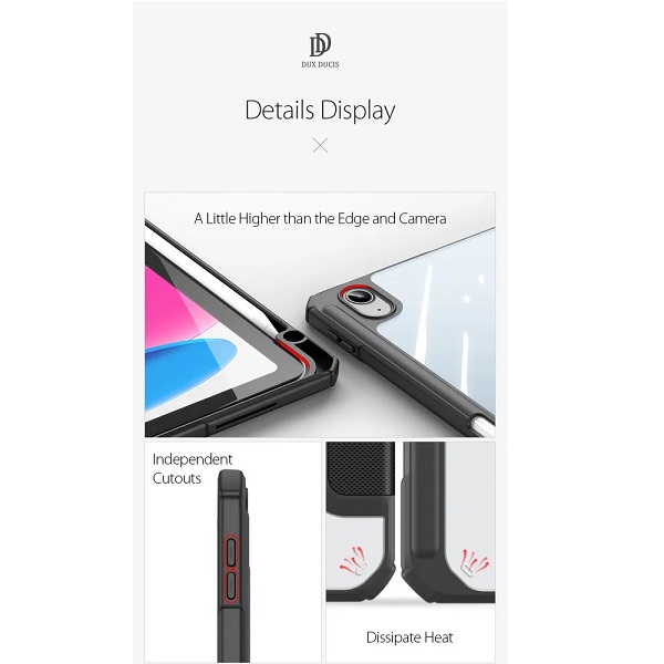 Чехол-книжка Dux Ducis для iPad 10.9 (2022) Domo Toby Series Black