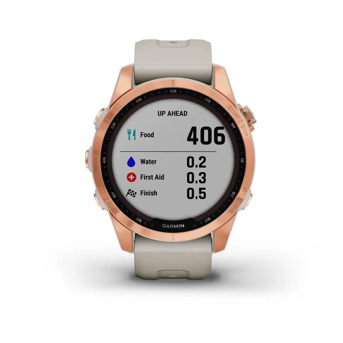 Умные часы Garmin fenix 7S – Solar Edition Rose Gold with Light Sand Band (010-02539-11)
