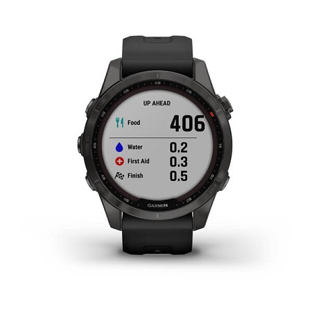 Умные часы Garmin fenix 7S – Sapphire Solar Edition Carbon Grey DLC Titanium with Black Band (010-02539-25)