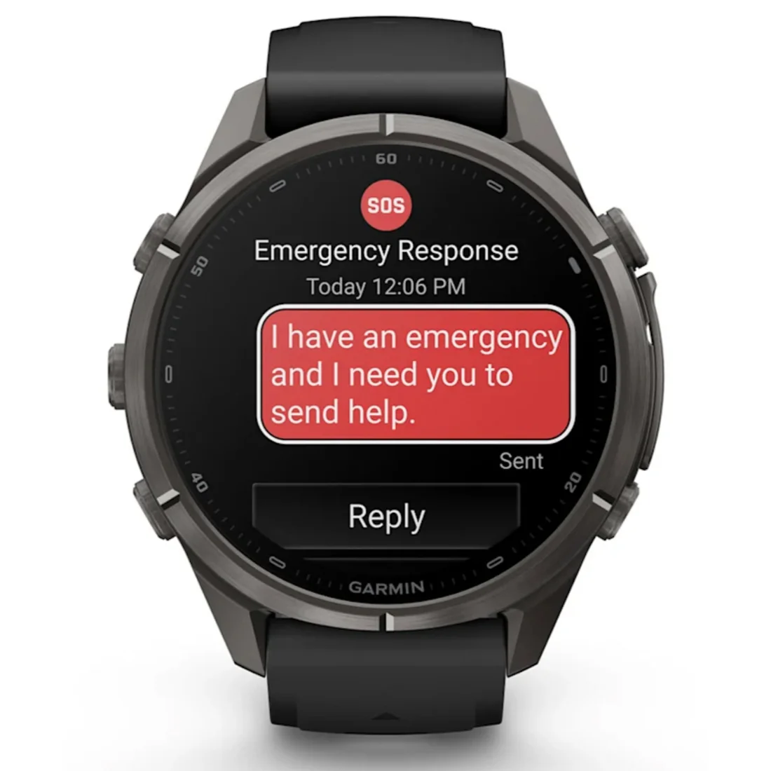 Умные часы Garmin fenix 9 Pro - 43 mm inReach Carbon Gray DLC Titanium with Black/Pebble Grey Silicone Band (010-04335-11)