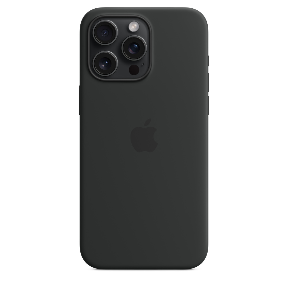 Силиконовый чехол Apple iPhone 15 Pro Max Silicone Case with MagSafe - Black (MT1M3ZM/A) для iPhone 15 Pro Max