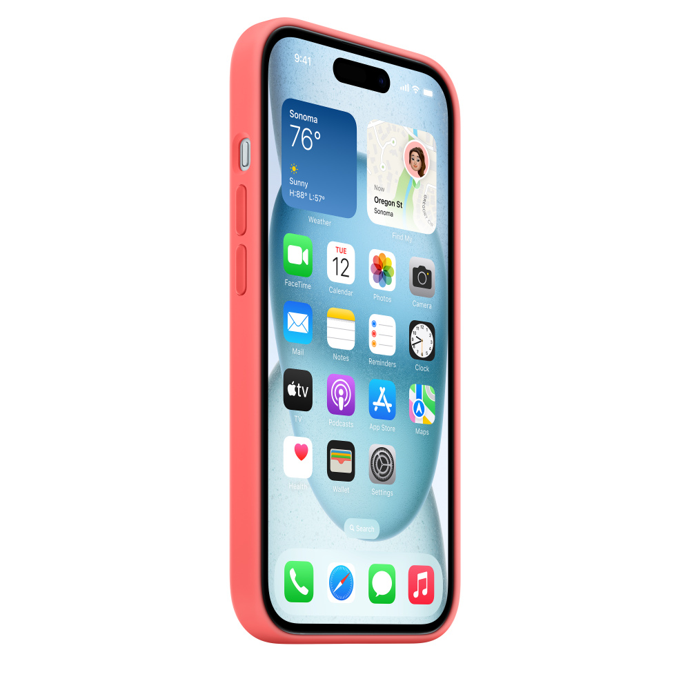 Силиконовый чехол Apple iPhone 15 Silicone Case with MagSafe - Guava (MT0V3ZM/A) для iPhone 15