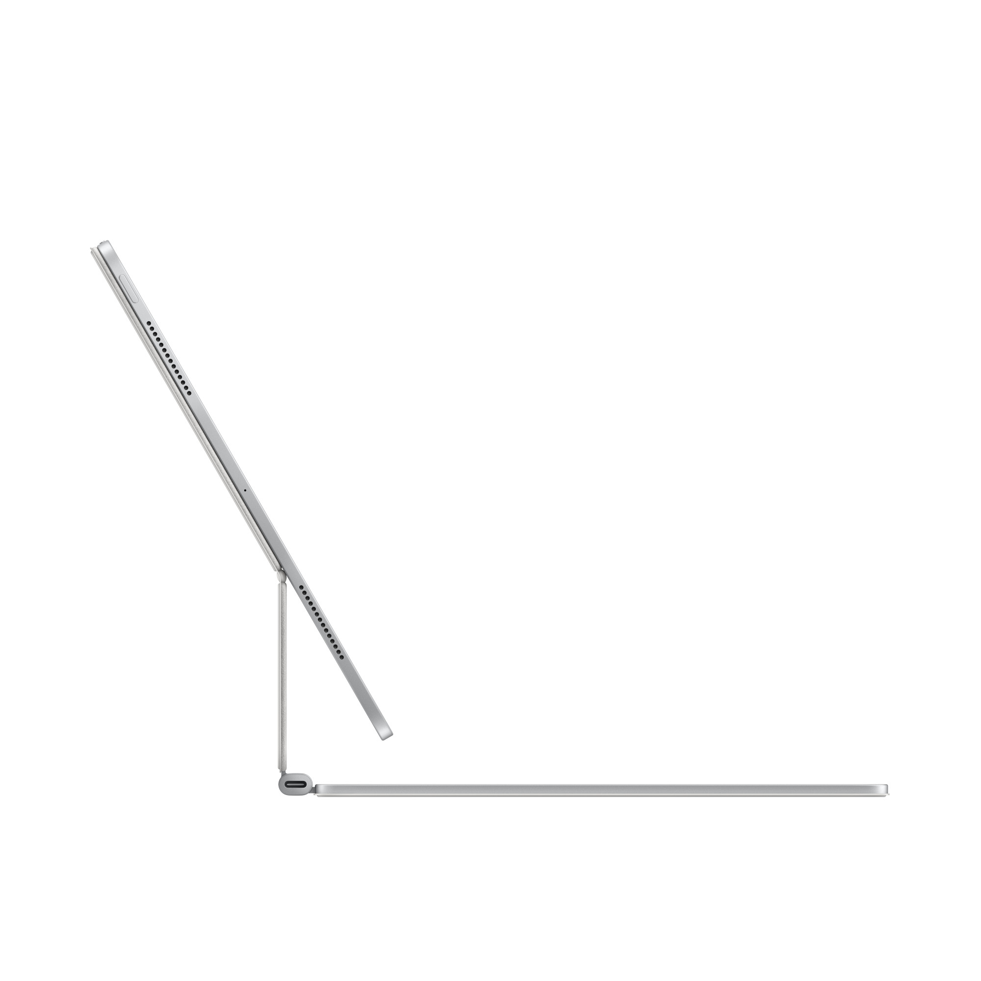 Чехол-клавиатура Apple Magic Keyboard для iPad Pro 13 (2024) White (MWR43) кириллица (лазерная гравировка) + QWERTY