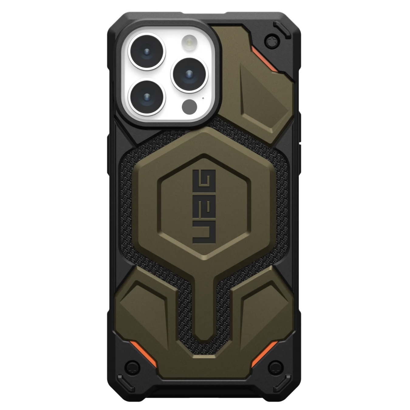 Противоударный защитный чехол UAG Monarch Pro Kevlar MagSafe для iPhone 15 Pro Max (6.7) Kevlar Elemental Green