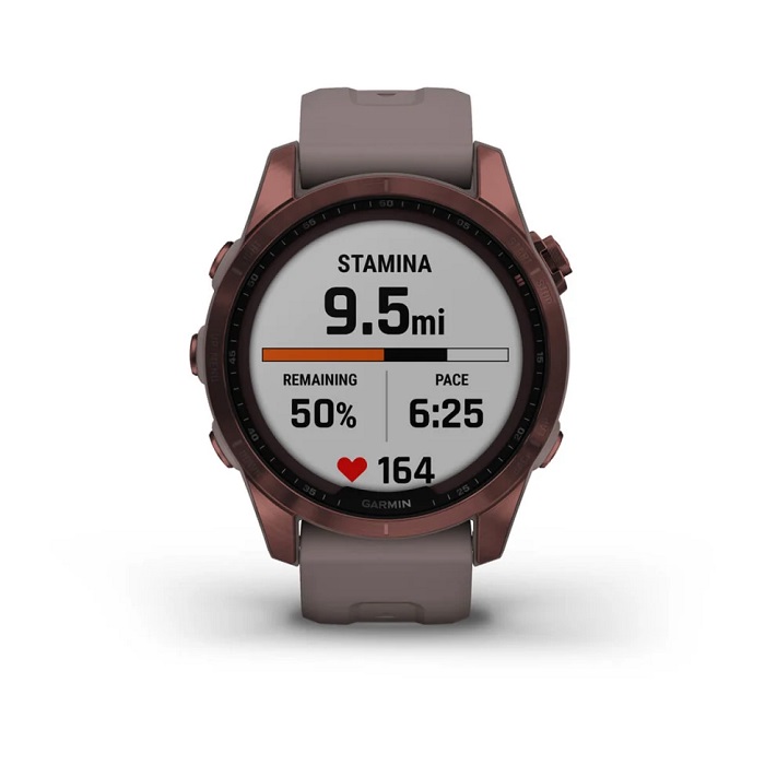 Умные часы Garmin fenix 7S – Sapphire Solar Edition Dark Bronze Titanium with Shale Grey Band (010-02539-29)