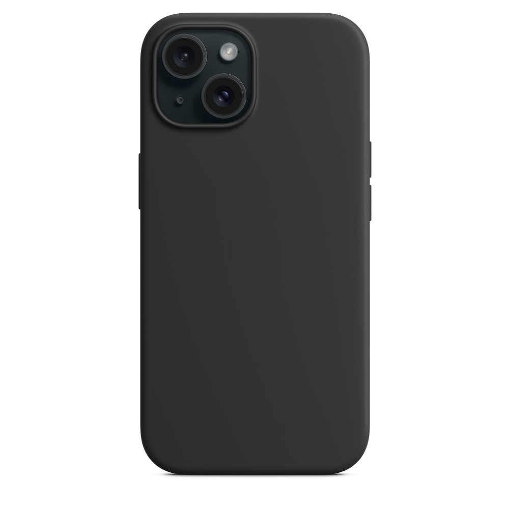 Силиконовый чехол Naturally Silicone Case with MagSafe Black для iPhone 15