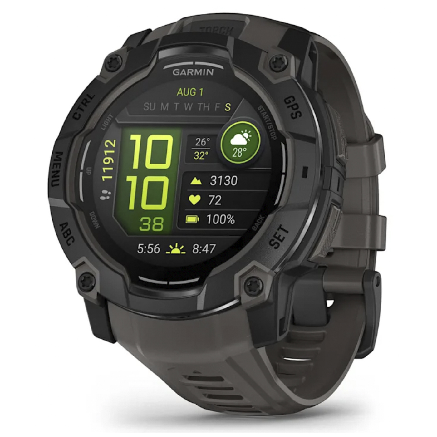 Умные часы Garmin Instinct 3 – 50 mm, AMOLED Black with Charcoal Band (010-03020-00)