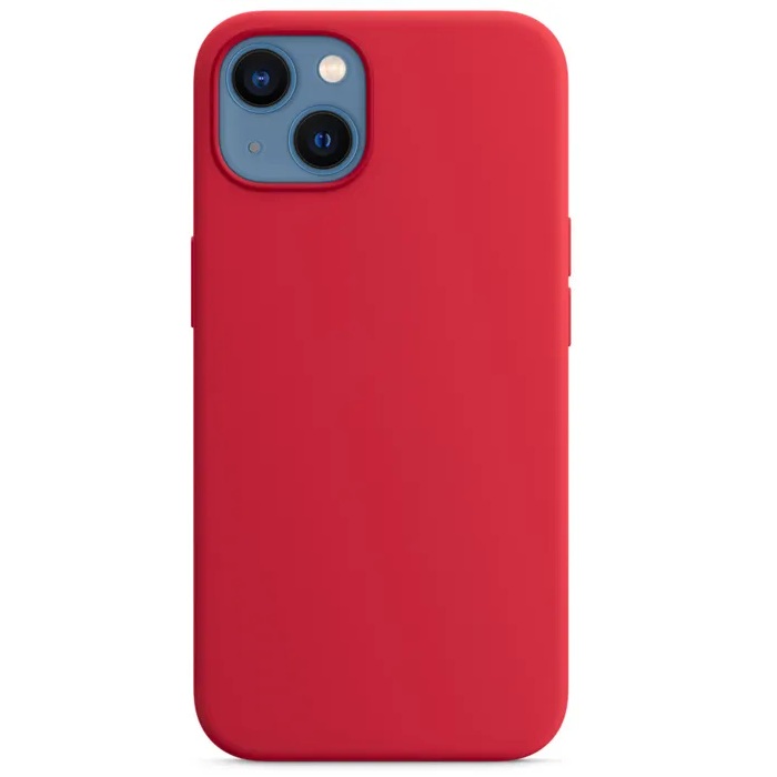 Силиконовый чехол Naturally Silicone Case Red для iPhone 13
