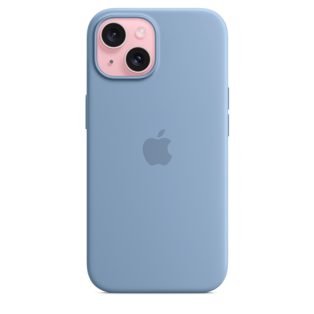 Силиконовый чехол Apple iPhone 15 Silicone Case with MagSafe - Winter Blue (MT0Y3ZM/A) для iPhone 15