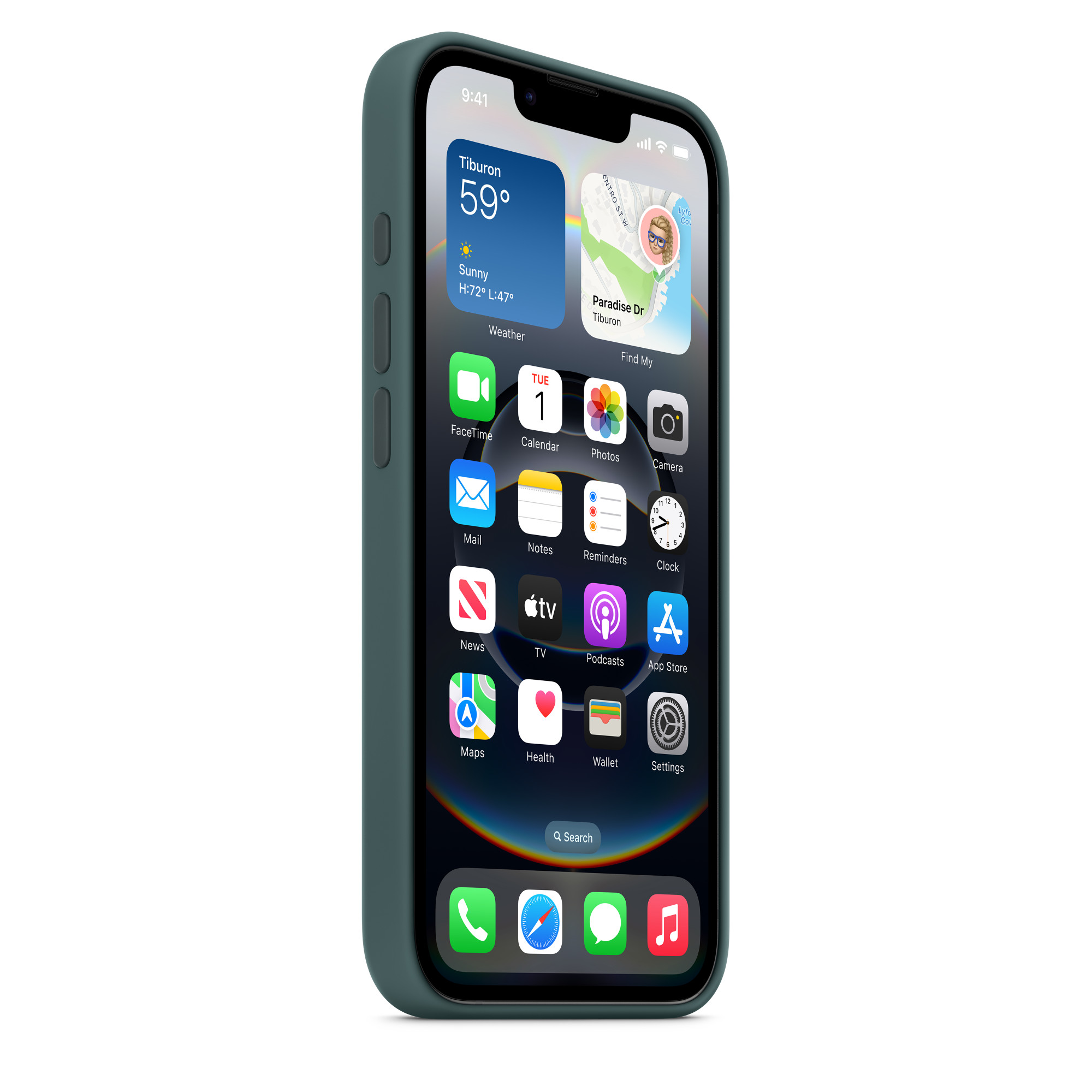 Силиконовый чехол Naturally Silicone Case with MagSafe Lake Green для iPhone 16e