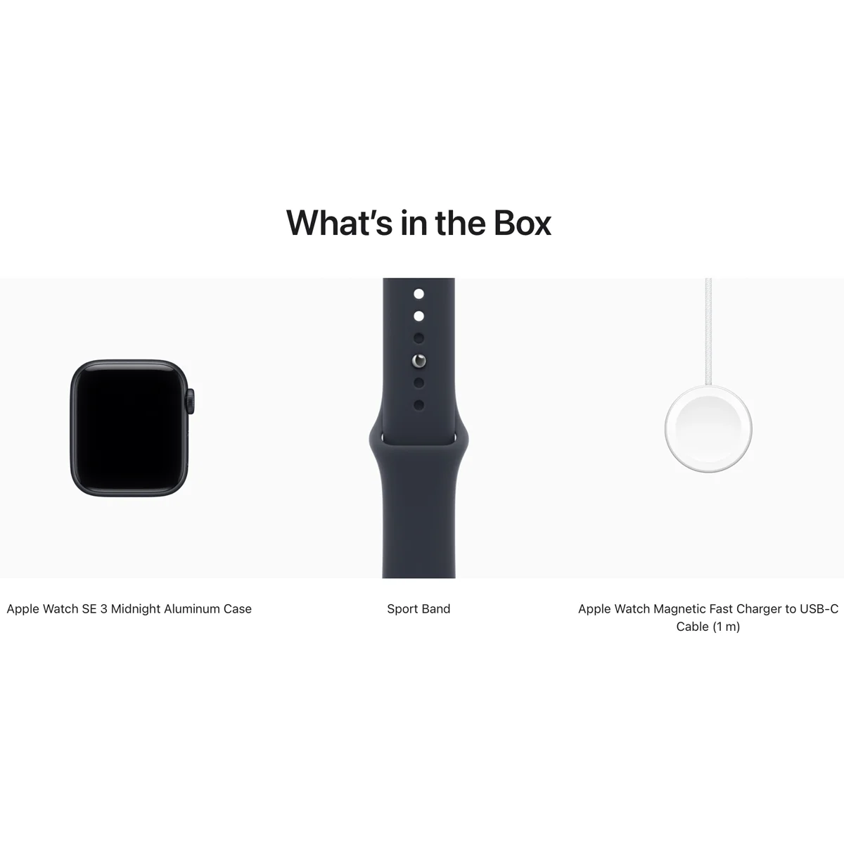 Умные часы Apple Watch SE 3 (2026) 40mm Midnight Aluminium Case with Navy Blue Sport Band - S/M