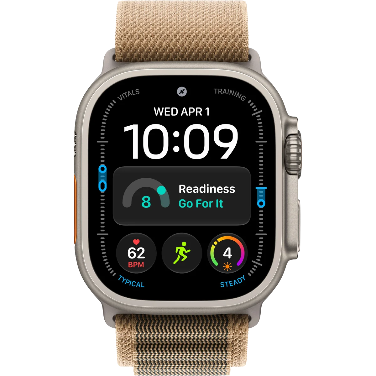 Умные часы Apple Watch Ultra 4 GPS + Cellular, 49mm Natural Titanium Case with Desert Alpine Loop - Small