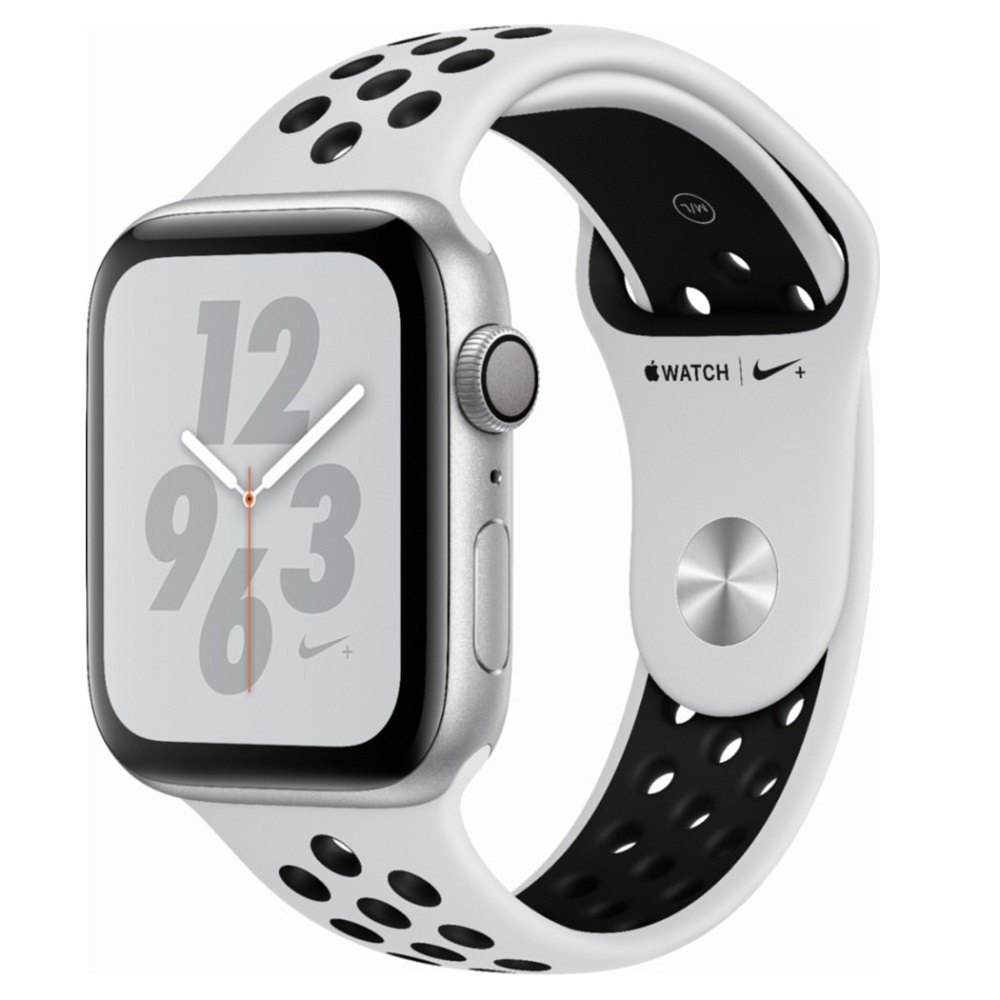 Часы Apple Watch Series 4 GPS 44mm (Silver Aluminum Case with Pure Platinum/Black Nike Sport Band) (MU6K2)