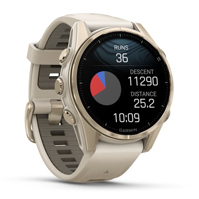 Умные часы Garmin fenix 8 – 43 mm AMOLED Sapphire Soft Gold with fog gray/dark (010-02903-11)