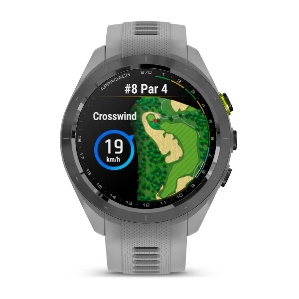 Умные часы Garmin Approach S70 - 42 mm Black Ceramic Bezel with Powder Grey Silicone Band (010-02746-11)