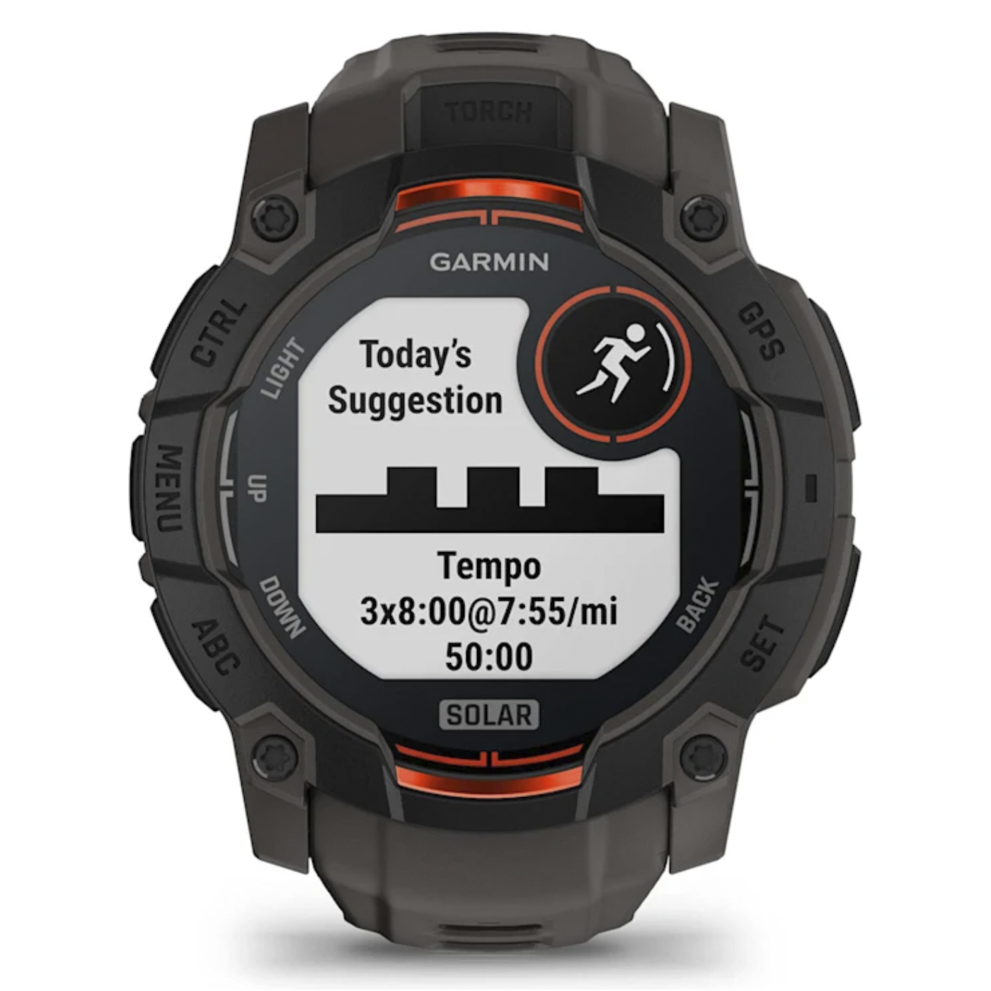 Умные часы Garmin Instinct 3 – 50 mm, Solar Black with Charcoal Band (010-02935-00)