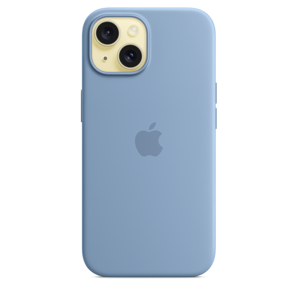 Силиконовый чехол Apple iPhone 15 Silicone Case with MagSafe - Winter Blue (MT0Y3ZM/A) для iPhone 15
