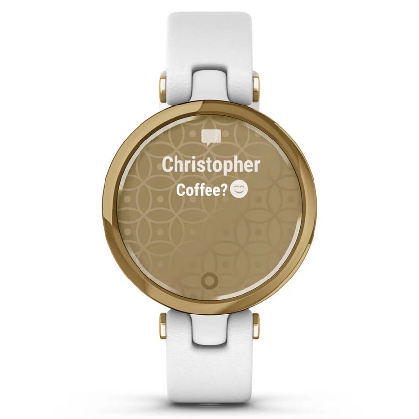 Умные часы Garmin Lily - Classic Edition Light Gold Bezel with White Case and Italian Leather Band (010-02384-B3)