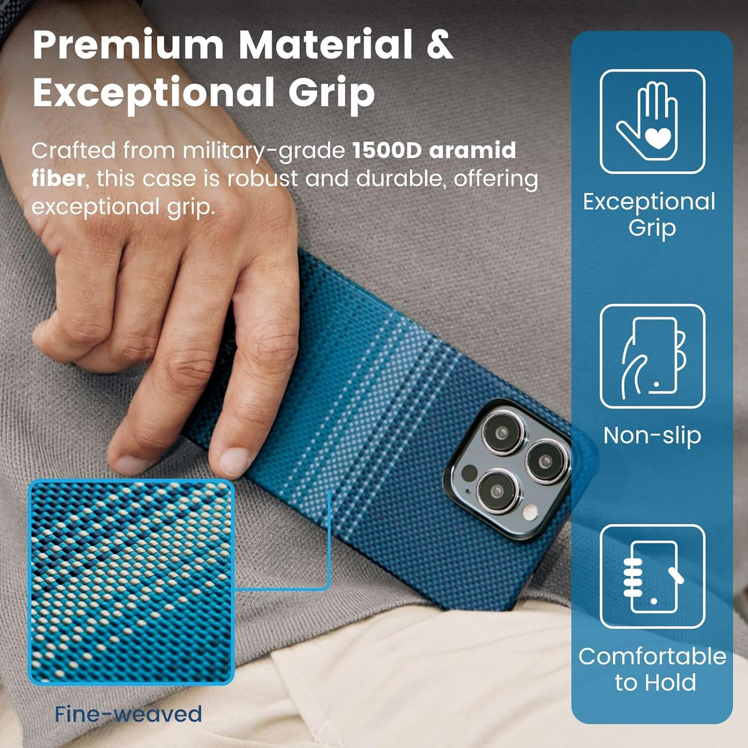Чехол Pitaka Fusion Weaving MagEZ Case 5 для iPhone 15 Pro (6.1) Moonrise