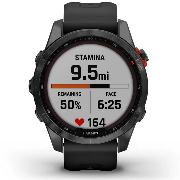 Умные часы Garmin fenix 7S – Solar Edition Slate Gray with Black Band (010-02539-13)