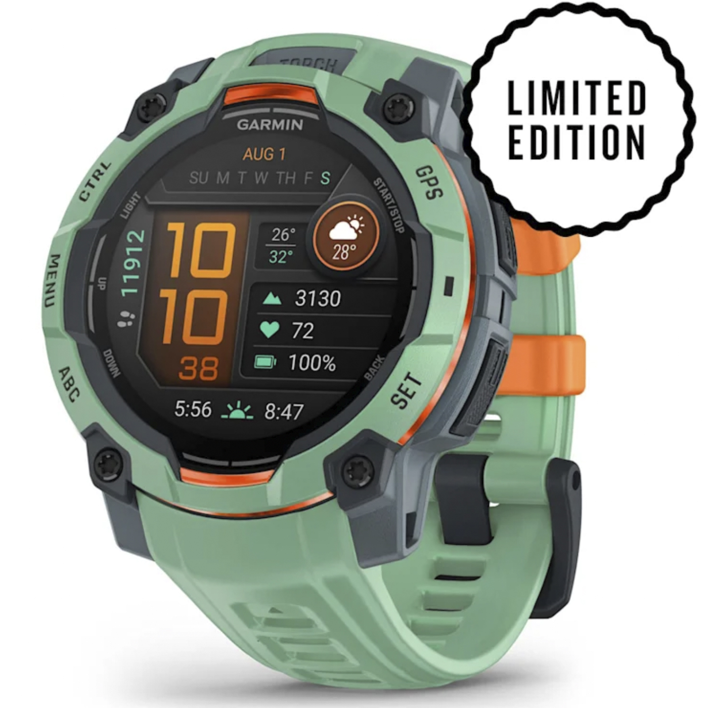 Умные часы Garmin Instinct 3 – 45 mm, AMOLED Neotropic with Neotropic Band (010-02936-01)