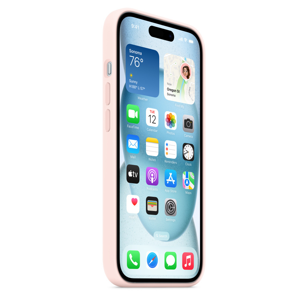 Силиконовый чехол Apple iPhone 15 Silicone Case with MagSafe - Light Pink (MT0U3ZM/A) для iPhone 15