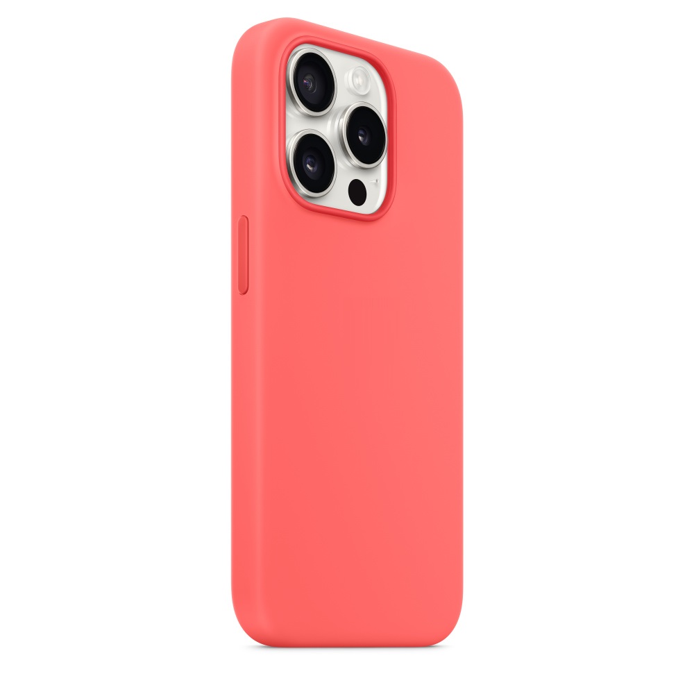 Силиконовый чехол Naturally Silicone Case with MagSafe Guava для iPhone 15 Pro