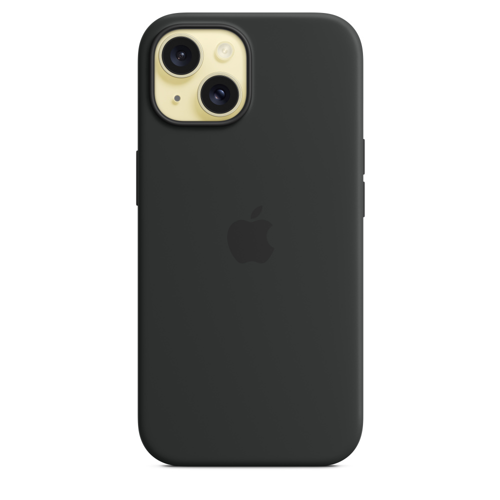 Силиконовый чехол Apple iPhone 15 Silicone Case with MagSafe - Black (MT0J3ZM/A) для iPhone 15