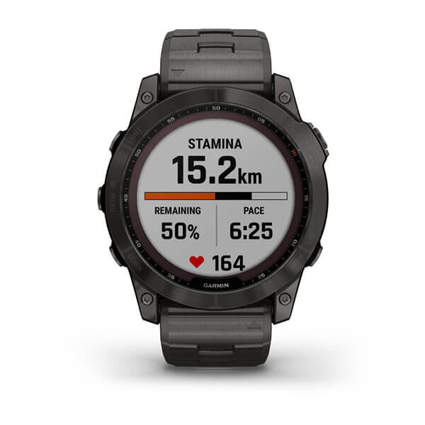 Умные часы Garmin fenix 7X – Sapphire Solar Edition Carbon Grey DLC Titanium with Carbon Grey DLC Vented Titanium Band (010-02541-27)