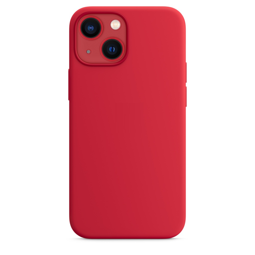 Силиконовый чехол Naturally Silicone Case with MagSafe Red для iPhone 13 mini