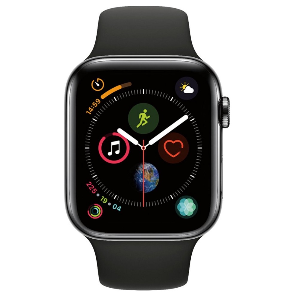 Часы Apple Watch Series 4 GPS + Cellular 44mm (Space Black Stainless Steel Case with Black Sport Band) (MTX22)