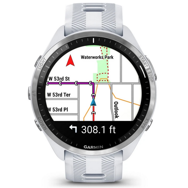 Умные часы Garmin Forerunner 965 Titanium Bezel with Whitestone Case and Whitestone/Powder Grey Silicone Band (010-02809-11)