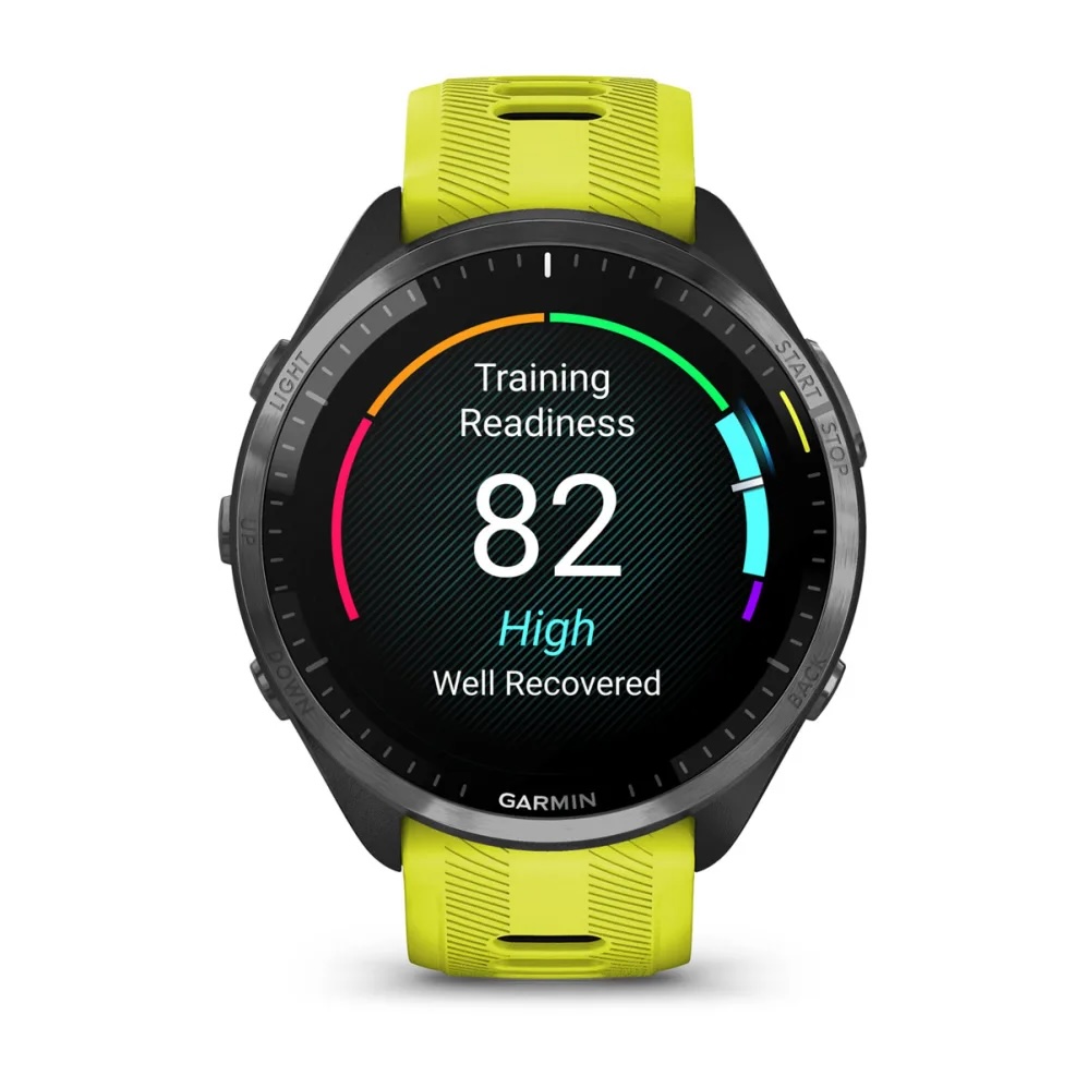 Умные часы Garmin Forerunner 965 Carbon Grey DLC Titanium Bezel with Black Case and Amp Yellow/Black Silicone Band (010-02809-12)