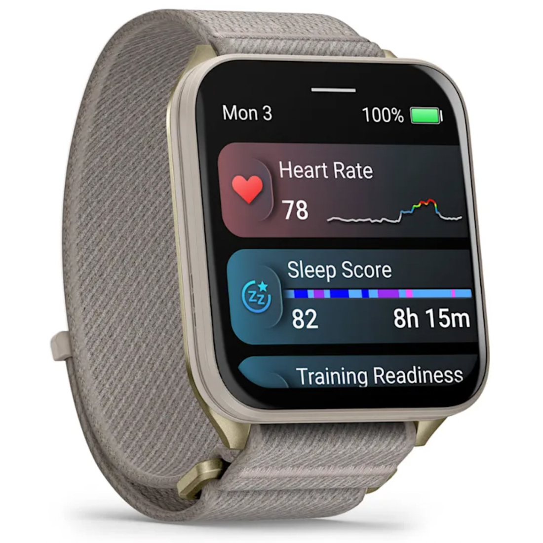 Умные часы Garmin Venu X1 Soft Gold with Titanium Caseback and French Grey Nylon Band (010-02980-09)