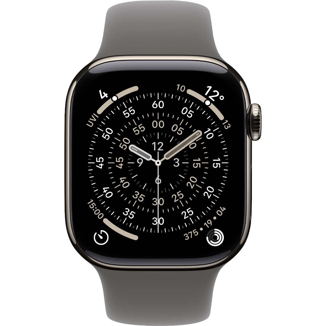 Умные часы Apple Watch Series 11 GPS + Cellular, 42mm Natural Titanium Case with Stone Gray Sport Band - M/L