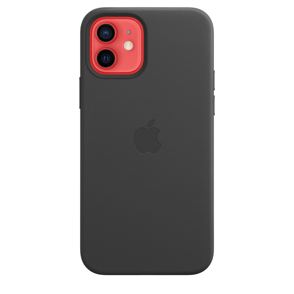 Кожаный чехол Apple iPhone 12/12 Pro Leather Case with MagSafe - Black (MHKG3ZE/A) для iPhone 12/12 Pro