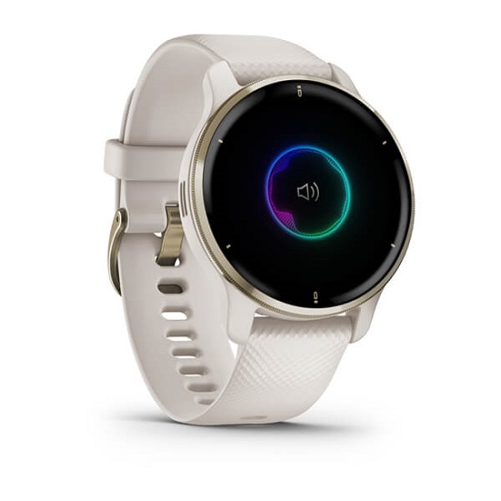 Умные часы Garmin Venu 2 Plus Cream Gold Stainless Steel Bezel with Ivory Case and Silicone Band (010-02496-12)