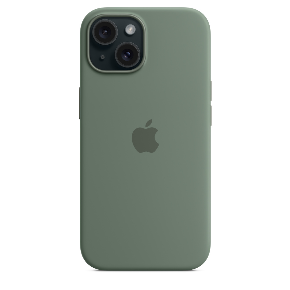 Силиконовый чехол Apple iPhone 15 Silicone Case with MagSafe - Cypress (MT0X3ZM/A) для iPhone 15