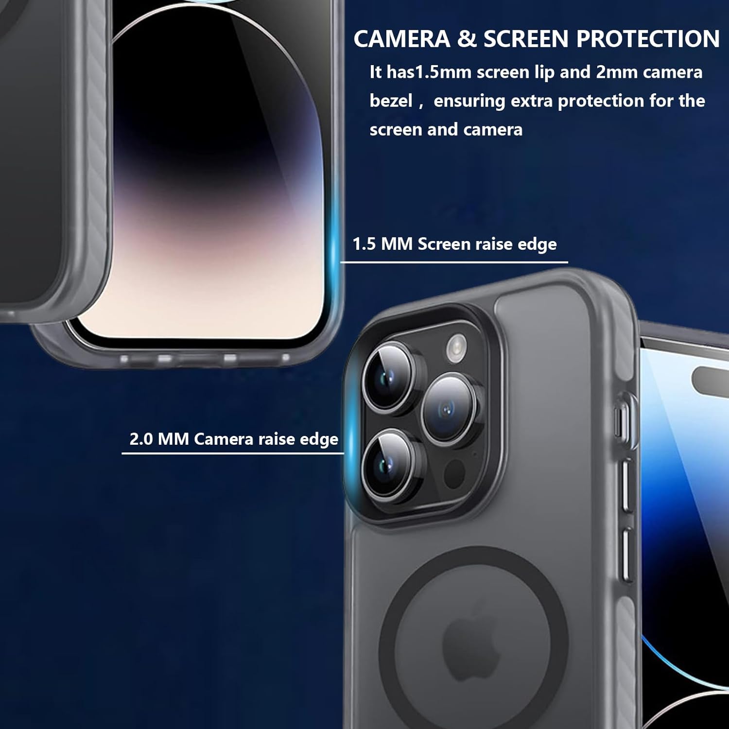 Чехол Gurdini Nano Series with Magsafe Black для iPhone 15 Pro