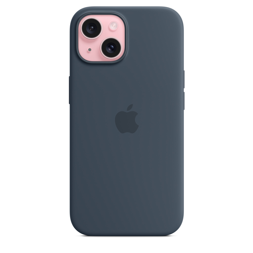 Силиконовый чехол Apple iPhone 15 Silicone Case with MagSafe - Storm Blue (MT0N3ZM/A) для iPhone 15