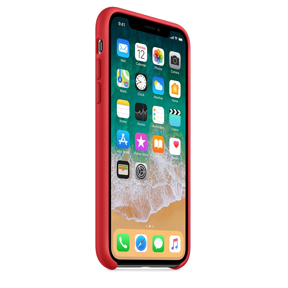 Силиконовый чехол Apple iPhone X Silicone Case - (PRODUCT) RED (MQT52ZM/A) для iPhone X