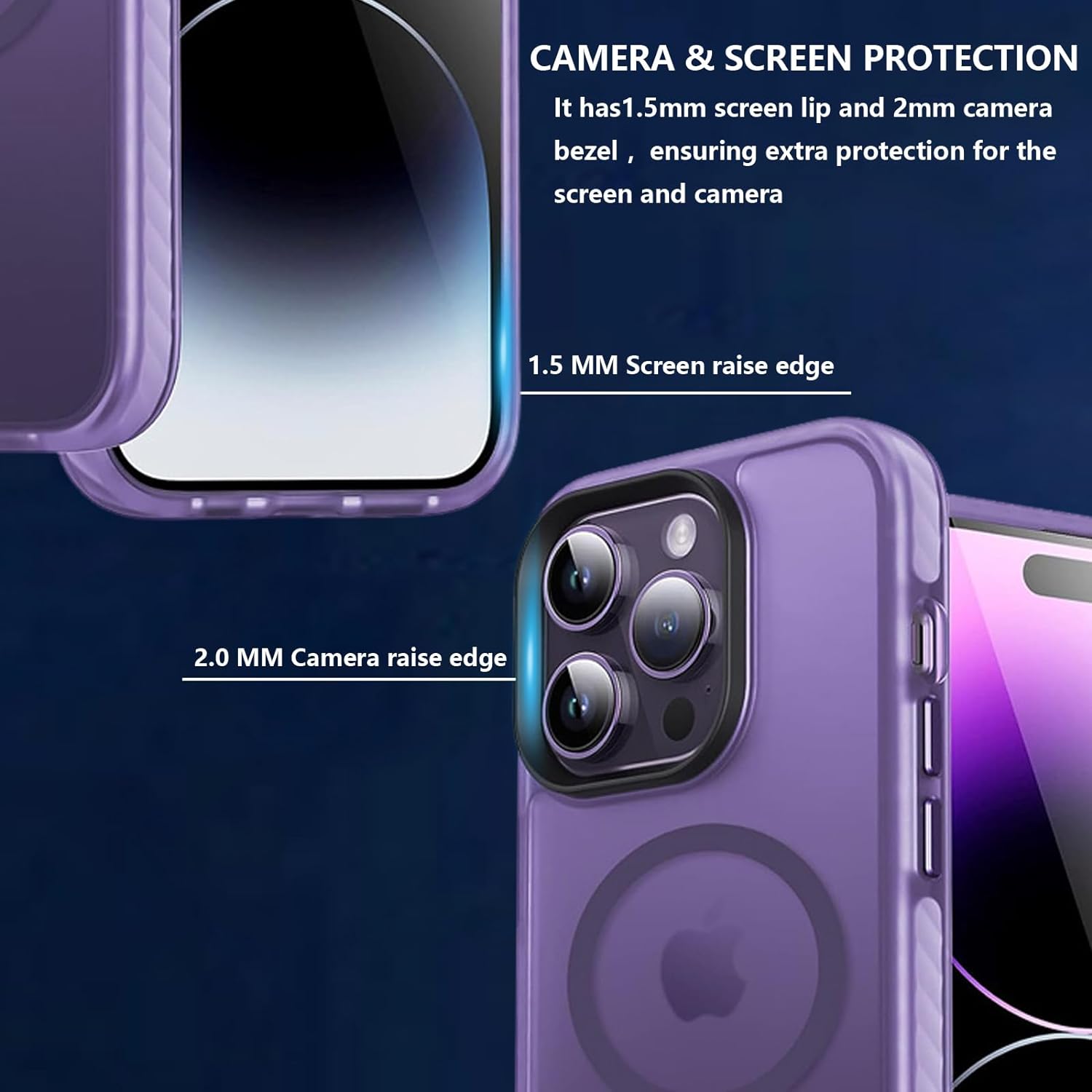Чехол Gurdini Nano Series with Magsafe Purple для iPhone 15 Pro Max