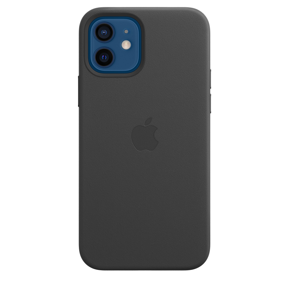 Кожаный чехол Apple iPhone 12/12 Pro Leather Case with MagSafe - Black (MHKG3ZE/A) для iPhone 12/12 Pro